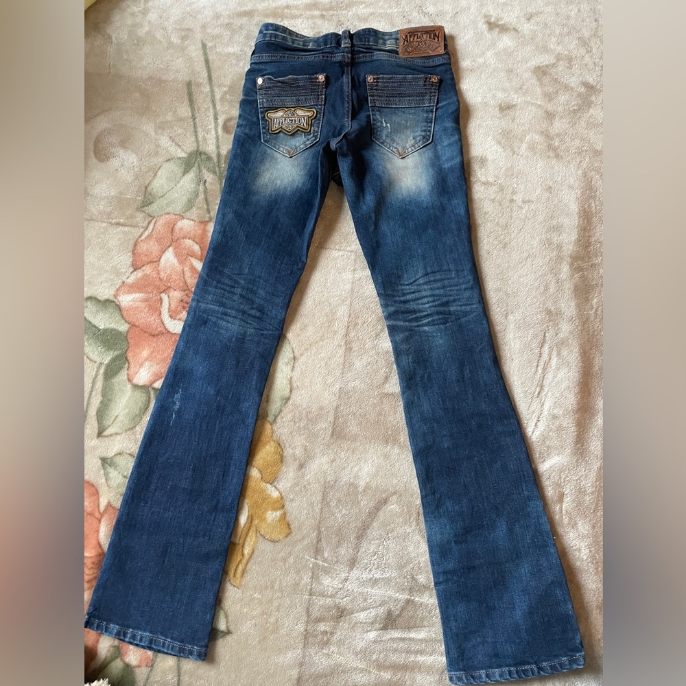 Dark Wash Low Rise Bootcut Affliction Jeans